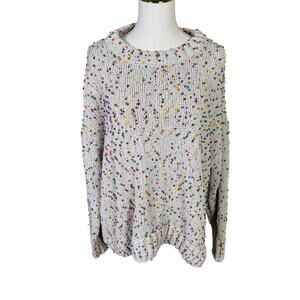 Seven7 Slouchy Chunky Knit Crewneck Sweater US Women's XL